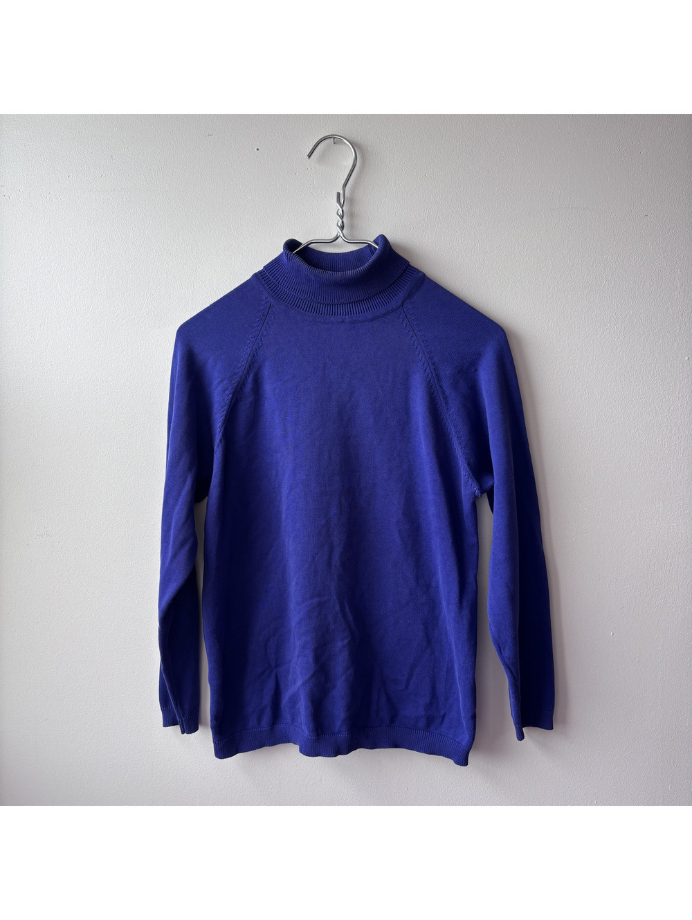 Ann Taylor Cobalt Blue Turtleneck Cotton Sweater